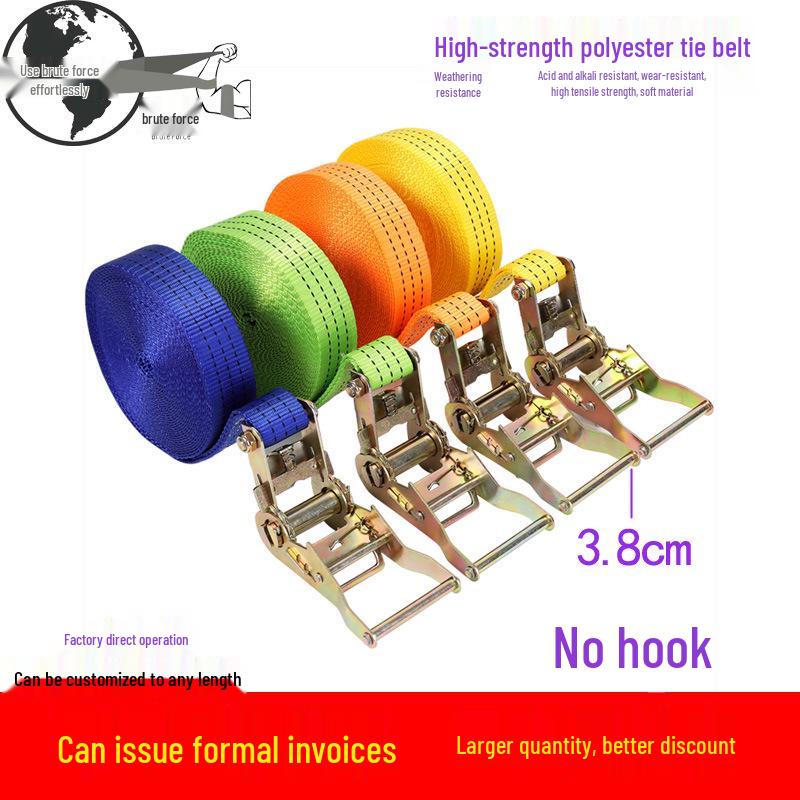 38-мм ремень стяжной с трещоткой и тормозом для грузов, поддонов, багажа, грузовиков и самолетов