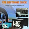 Мини-часы для автомобиля, приборная панель грузовика, самоклеящийся кронштейн, электронные цифровые часы с ЖК-экраном