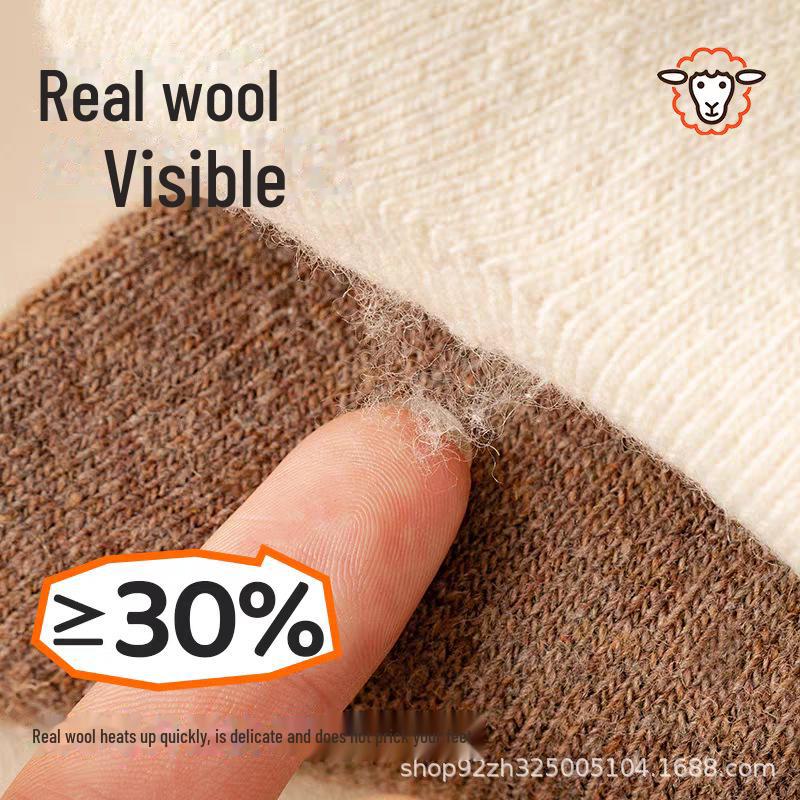 Детские толстые шерстяные носки — теплые, с бархатной подкладкой, для осени и зимы, подходят для мальчиков и девочек