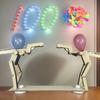Whack A Balloon Game Handmade Puppet Battle Board Game Fun Interactive Wood Toy with 100 Balloons for 2 Players Living Room