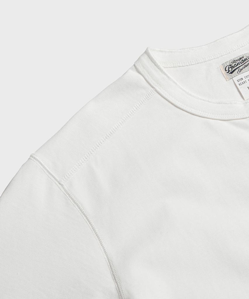 Beulonseun Хлопковая футболка-henley с коротким рукавом, 10,6 унций, белая