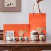 Kung Fu Tea Set Gift Box Set Company Presents Customers with Practical and Creative High-end Mid-Autumn Festival Souvenir Gifts Guochao