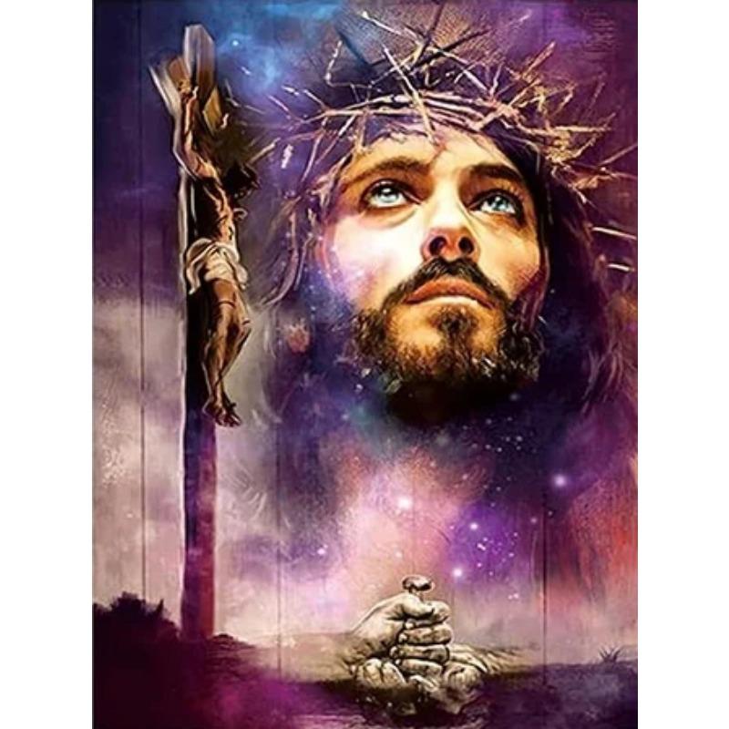 Vintage Risen Jesus Cross Christian Religion Wall Art Canvas Painting Poster Prints Living Room Large Pictures Modern Home Decor