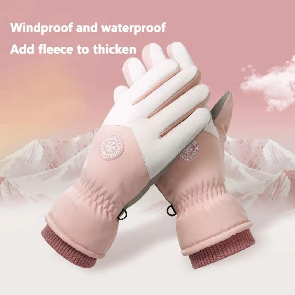 Winter Warm Outdoor Sports Mittens Windproof Cycling Gloves Portable Touchscreen Ski Gloves