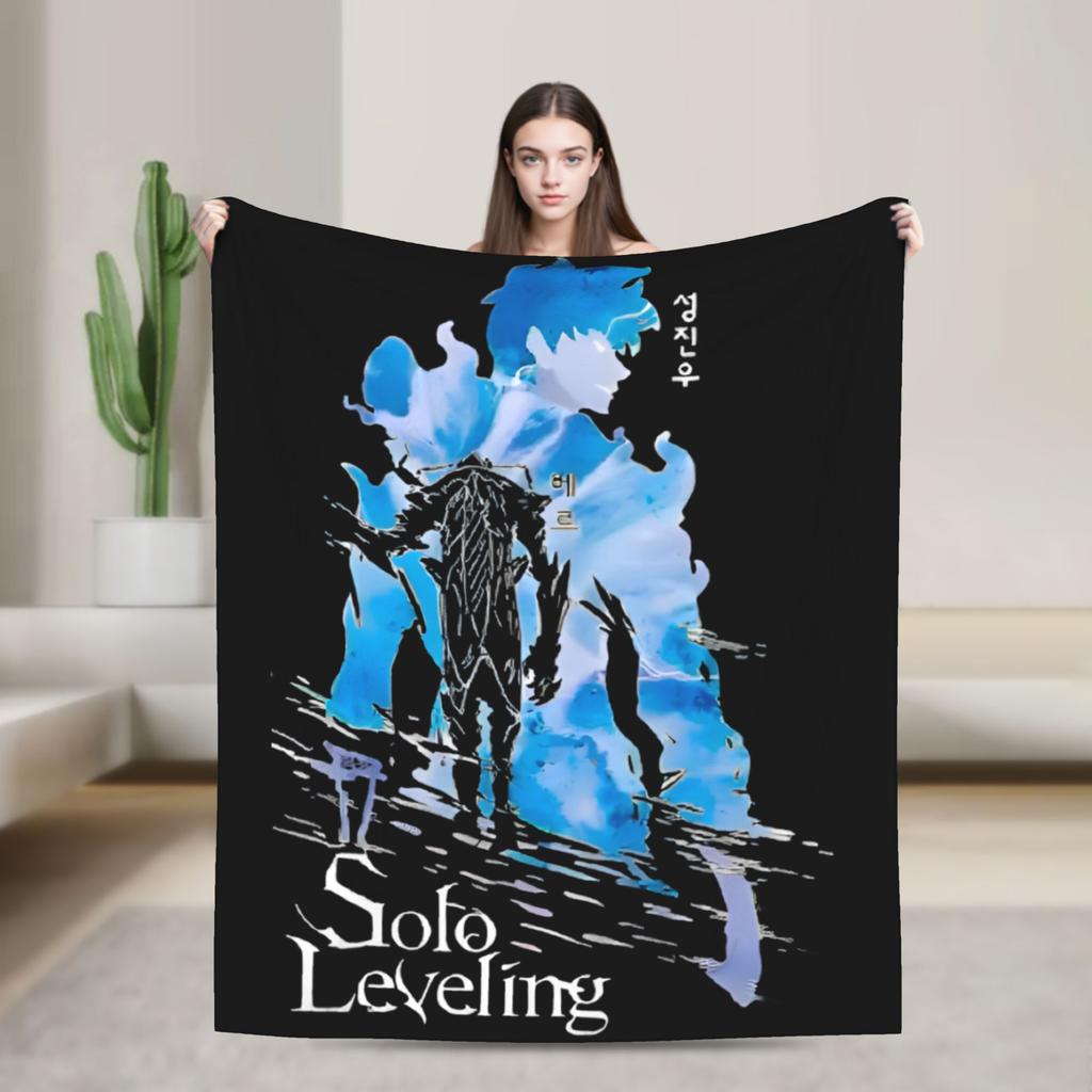 Поднятие уровня в одиночку Сон Джин У Шерстяные одеяла Убийца рыцарей Аниме Мода Плед для покрывала 150*125см Легкий