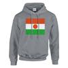 Sweat à capuche - PIXELFORMA - Drapeau du Niger - Gris - Manches longues - Mixte