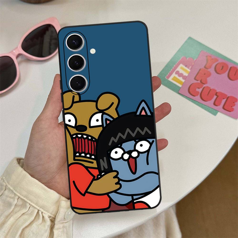 Cartoon K-KAKAO CUTE F-FRIENDS Phone Case For Samsung S 24 Fe 25 Ultra Plus 20 Lite 21 30 22 23 24 22 Ultra 5G Fundas