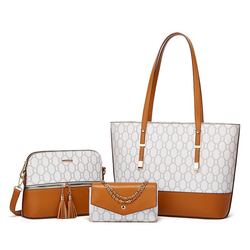 2026 Tote Bag Set for Women, Large Chain Shoulder Handbag, Big Capacity 2-Piece Purse, Crossbody Satchel