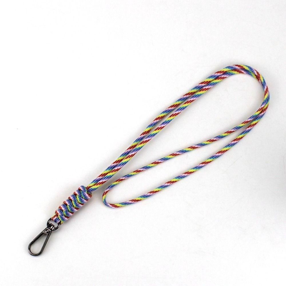 48cm Paracord Keychain Lanyard 11 Styles Emergency Survival Keyring Neck Hanging Rope Outdoor Tool