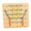 2 In 1 Wooden Geoboard and TAC Toe Game Board Educational Toy Fun Family Games for Table