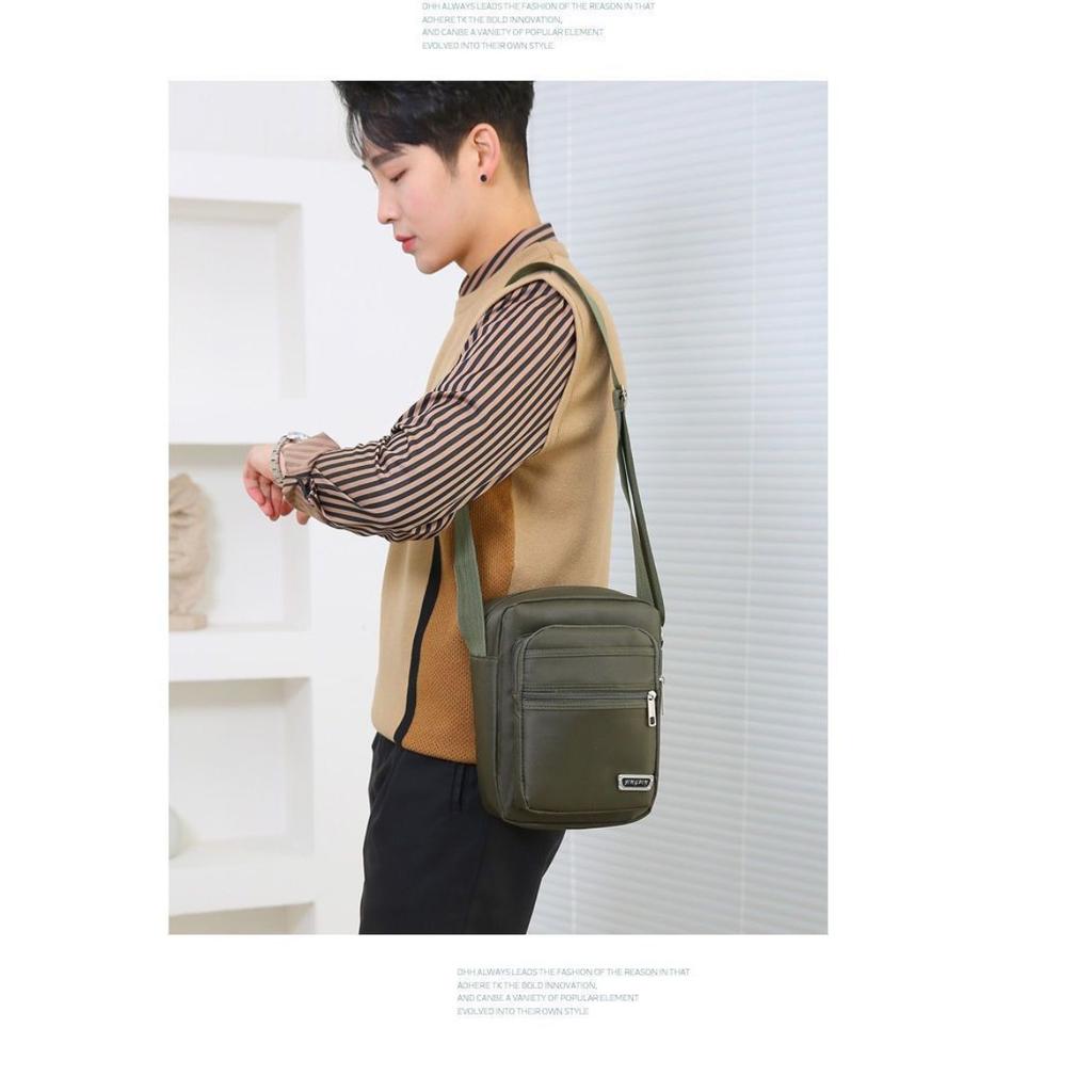 Мужской нейлоновый рюкзак Slant - многосекционная, портативная сумка через плечо с регулируемым плечевым ремнем и карманом на молнии, подходит для деловых поездок