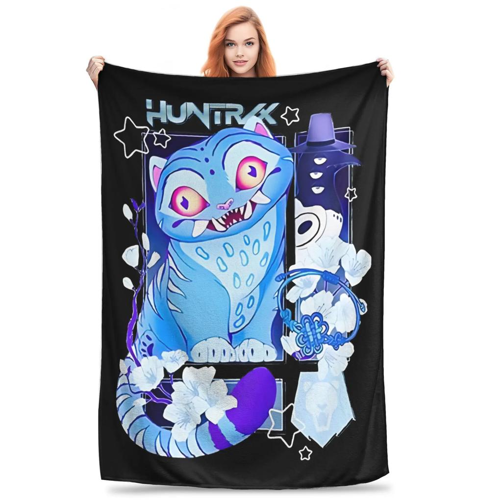 KPop Demon Hunters Huntrix Blankets Flannel Autumn/Winter Portable Soft Throw Blankets for Bedding Couch Bedspreads