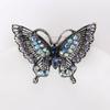 Женская брошь Ретро форма бабочки Декор стразами Противоскользящая Износостойкая Украшение для воротника пальто костюма Шляпа Шарф Одежда