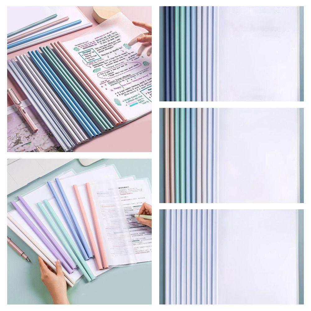 10pcs/set File Clip Holder Macaron Paper Folder Note Organizer Document Folder  School