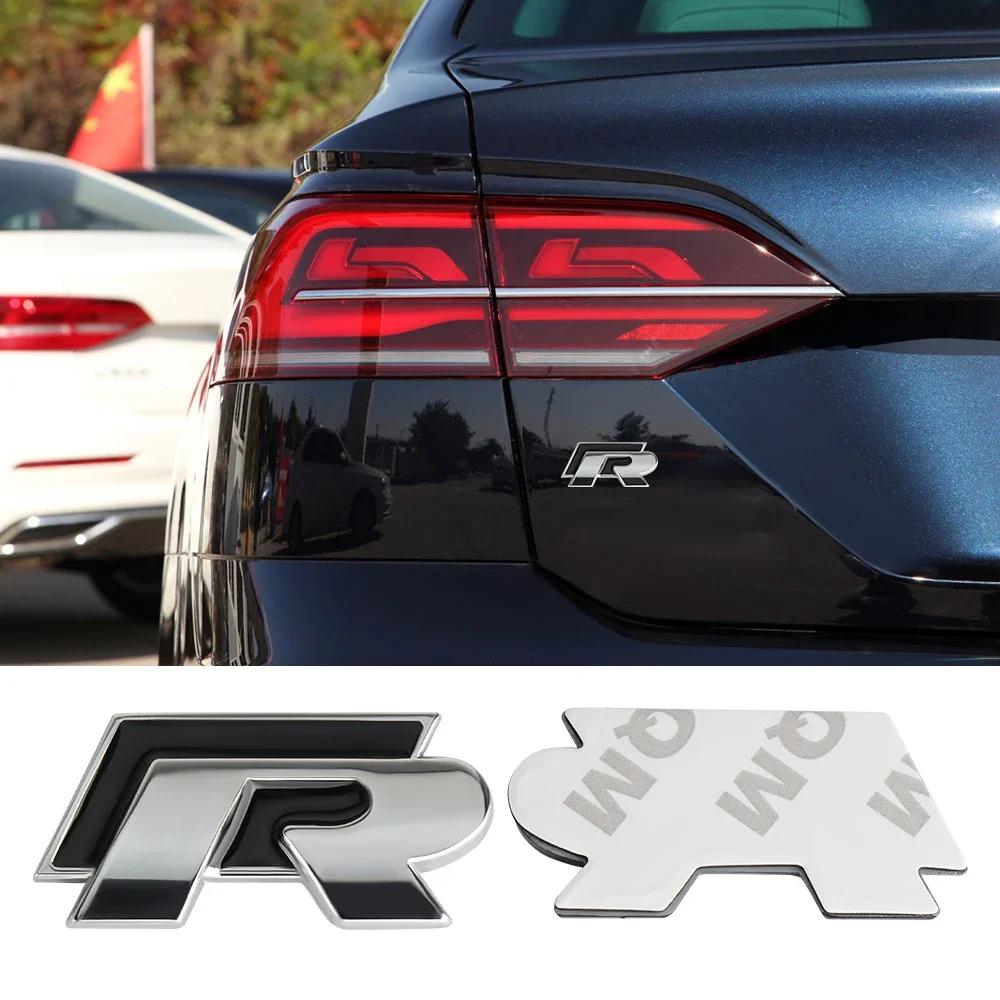 HLSRM1 1pcs 3D Car trunk sticker R logo car decoration sticker Accessories For VW GOLF Polo Tiguan GTI PASSAT TSI MK5 MK6