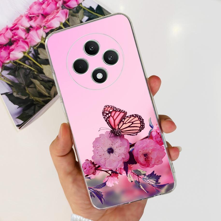 Чехол для Oppo Reno12 F CPH2637 Ударопрочный Чехол Милый Мультяшный Кот Мягкий Тонкий Прозрачный Чехлы для Телефона Для OPPO Reno 12F 4G CPH2687 Fundas