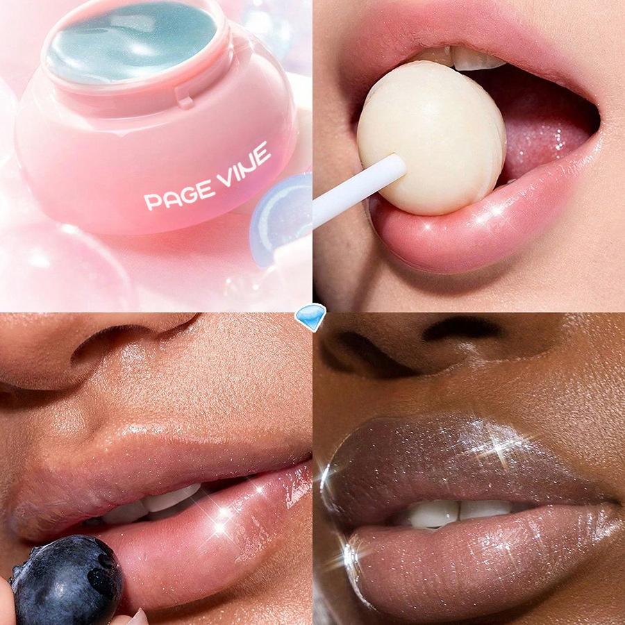 8 Color Jar Lip Nectar Hydrating Mirror Lip Glaze Milk Jar Lip Oil Doodle Lips Whitening Translucent Moisturizing