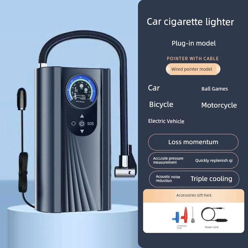 Car Air Pump, Car Electric Wireless Air Pump, Convenient Tire Inflator, Universal and Multi-Functional