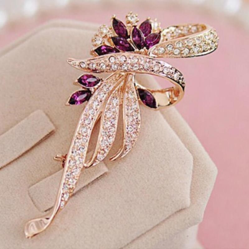 Brooch Pin Diamond Corsage High-End Women'S Delicate Corsage Suit Pin Holiday Gifts