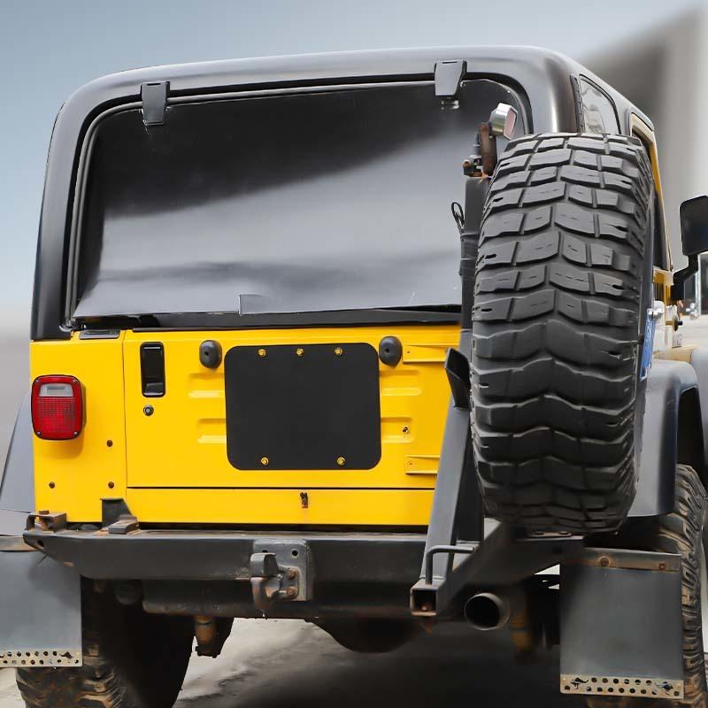 Spare Tire Carrier Filler Plate Tailgate Plug Vent Plate Cover For Jeep Wrangler TJ 1997-2006 Exterior Accessories
