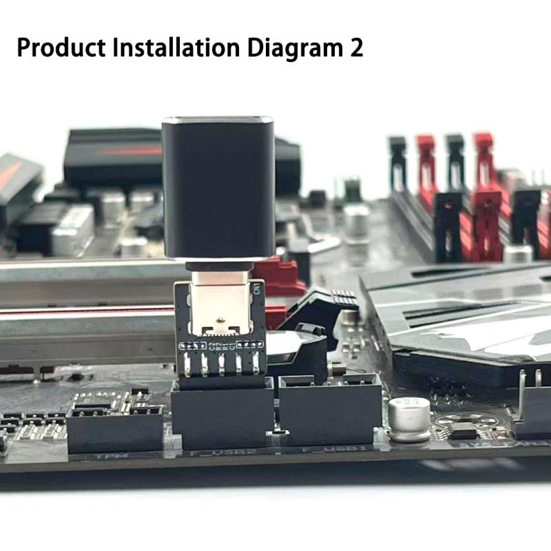 USB2.0 9-контактный на USB C Адаптер-Коннектор для Внутренней Материнской Платы ПК 9-контактный USB2.0 Конвертер для Настольного Компьютера