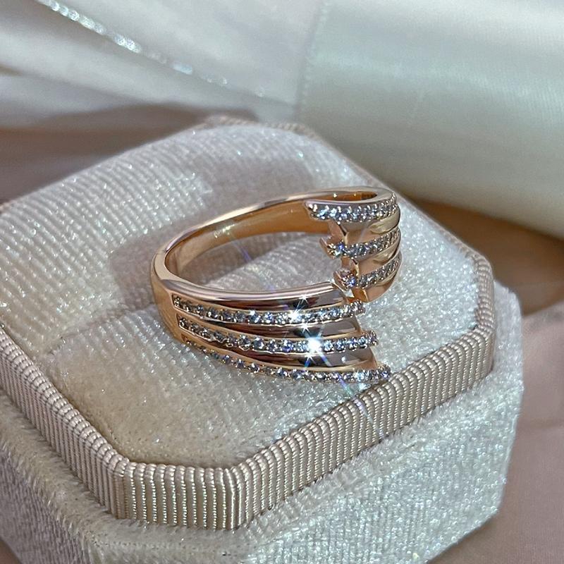 Женское кольцо Kinel из розового золота с изменяемым размером