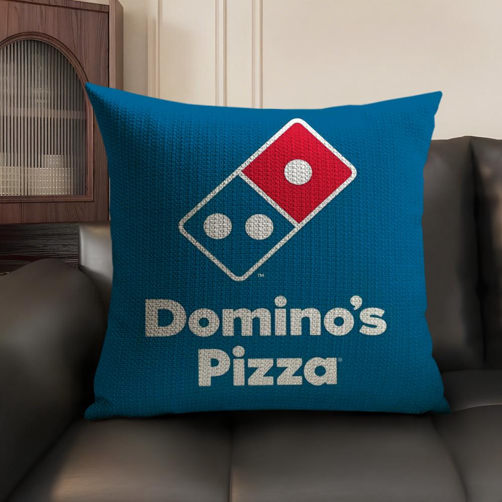 Аниме про еду D-Domino'S Чехол на подушку для пиццы Летняя дышащая льняная ткань Двусторонний принт Чехол на диванную подушку Домашний декор
