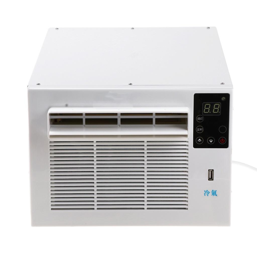 1100 Вт Холод/Тепло Двойной Портативный Кондиционер Использование 24-часового Таймера 2 Режима Освещения Светодиодная Панель Управления с Пультом 460x255x230 мм