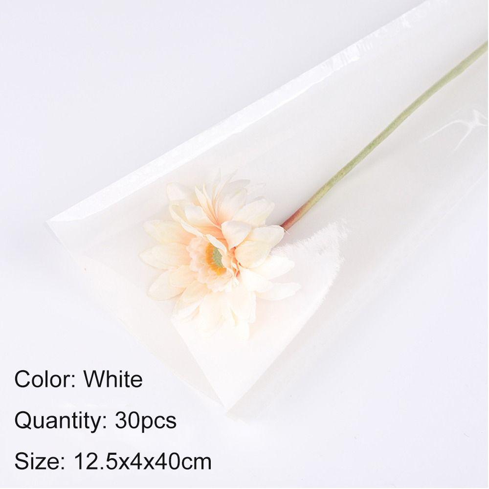 20/30PCS Transparent Bouquet Packing Bag Single Rose Flower Packaging Bag Valentine's Day