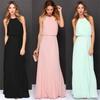 Fashion Elegant Sleeveless Pleated Sexy Long Dress Casual Simple Solid Color Women A-line Party Maxi Dresses Off Shoulder Clothing