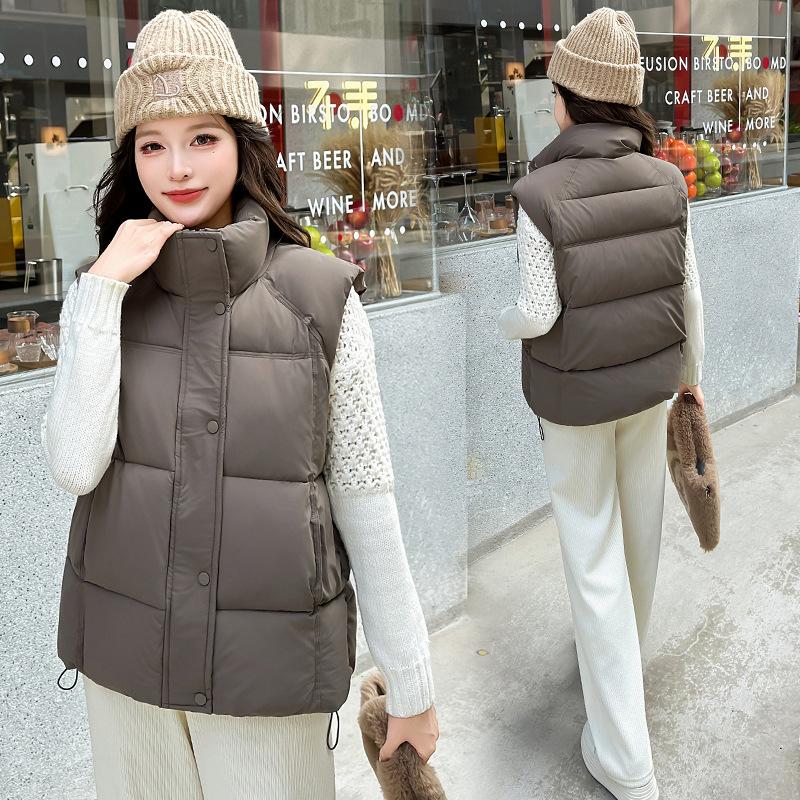 cotton clothes vest women's autumn and winter warm vest top women's fashion loose sleeveless casual style vest short tide