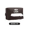 For Lada Car Logo Tissue Organizer Bag Leather Paper Towel Storage Box Accessories Vesta Granta Largus Vaz Samara Vesta Niva 4X4 XDQA3