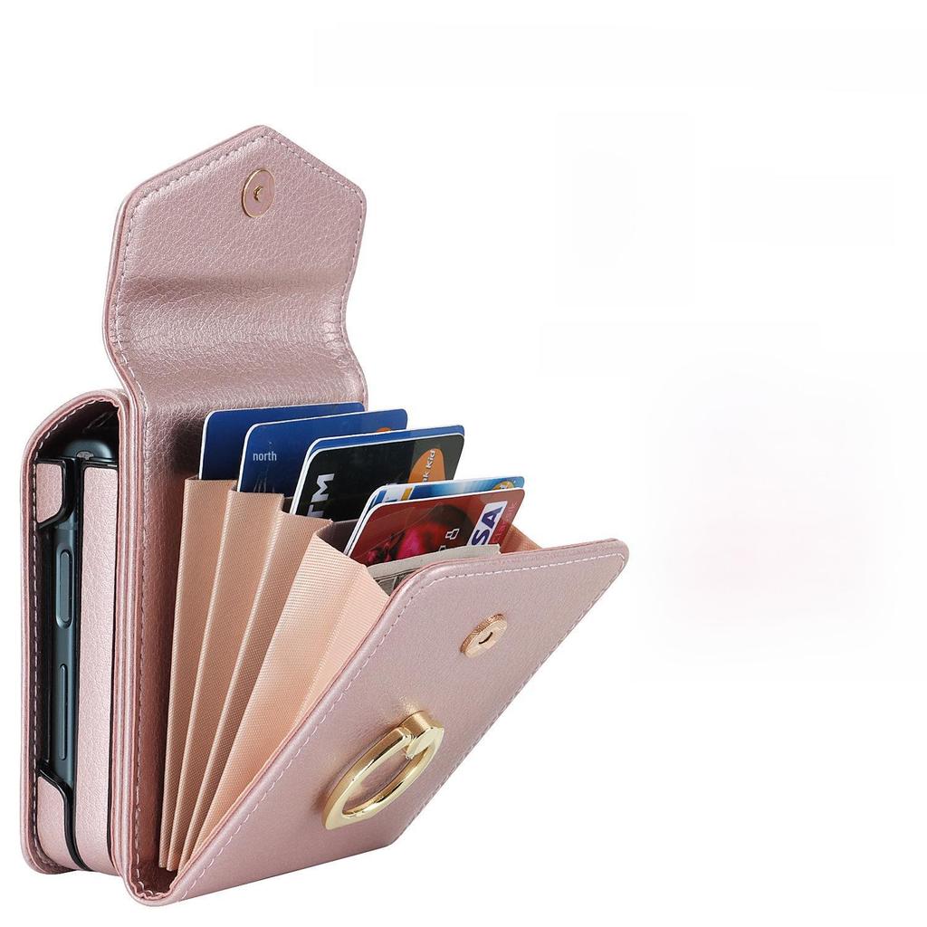 Складной чехол через плечо Z Flip6 с отделением для карт для Samsung Flip4 — креативный многофункциональный защитный чехол