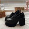 Taizhou Thick-soled Black Fashion Single Shoes College Style Pedal High Heels Autumn New Shoes Women