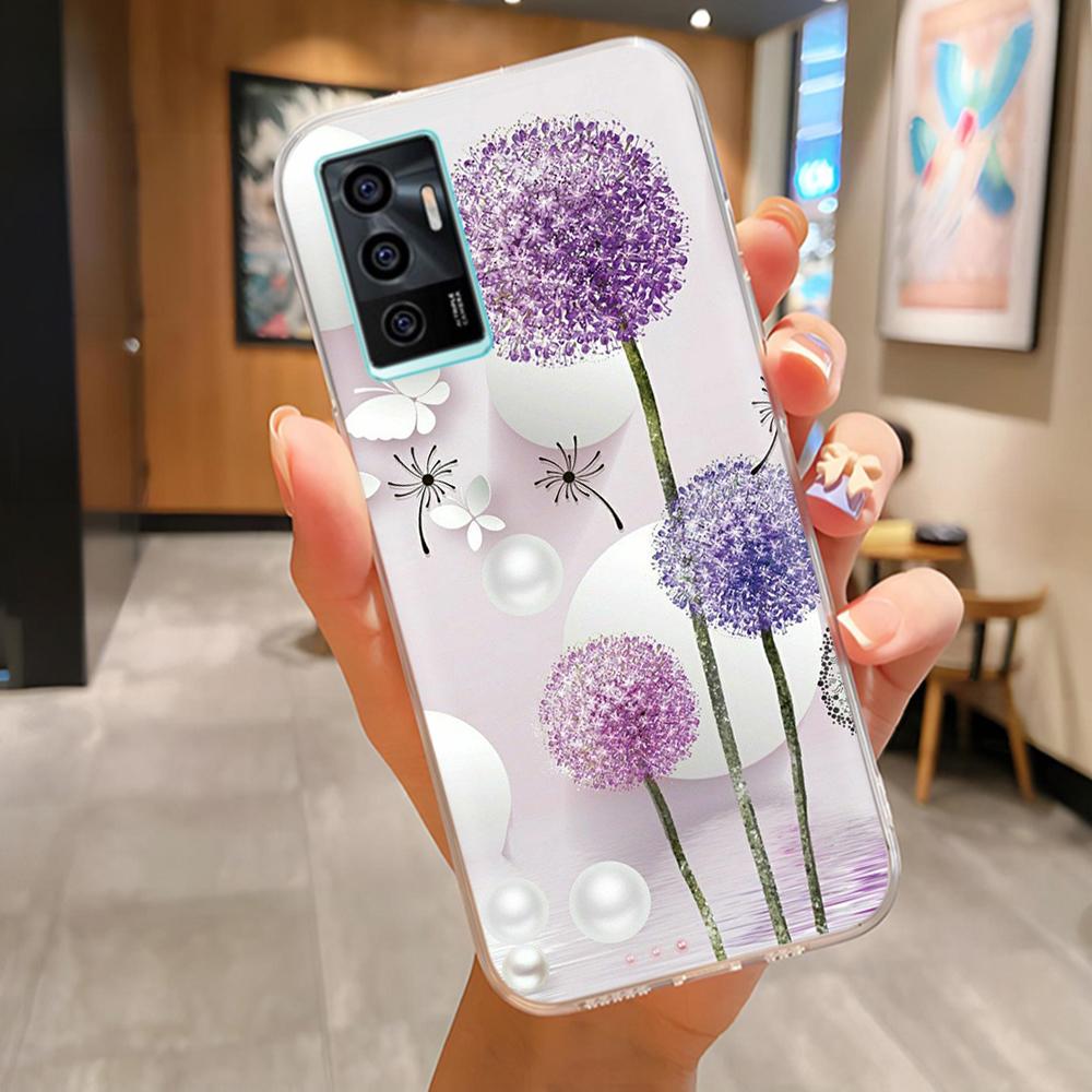 Прозрачный чехол для телефона Vivo V23e V23 5G V23 Pro Милый Мягкий Гладкий Силиконовый Полная Защита Противоударная Задняя Крышка для Vivo V2130 V2132
