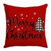 Рождественский Новый Наволочка Декоративная Подушка Диванная Подушка Лен Рождественский Красный Фестиваль Украшение Дома Подушка Наволочка