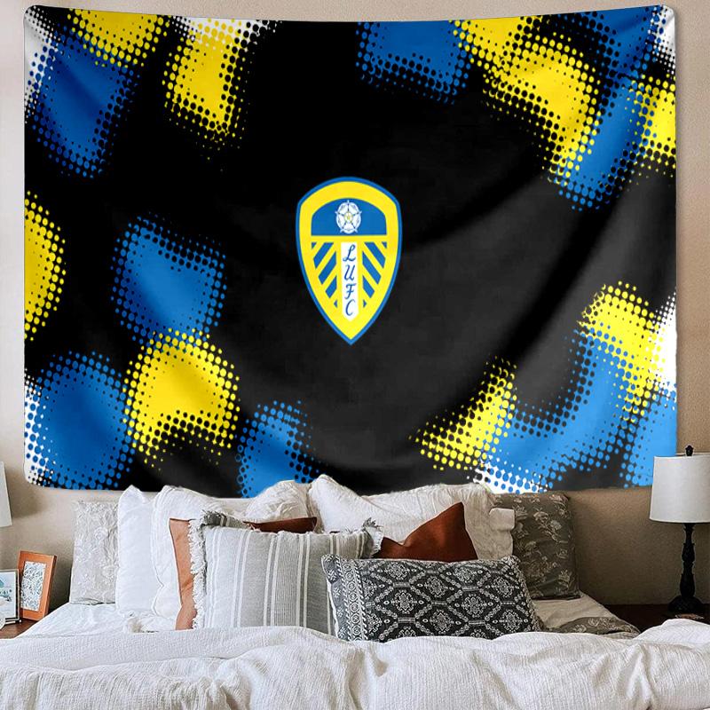 Гобелен с гербом Leeds United, Гобелен для игровой комнаты, Аксессуары для спальни, гостиной, комнаты в общежитии, Декор стен, Подарок фанату на день рождения