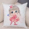 Cute Girl and Cat Pillowcase Car Ornaments Office Living Room Sofa Home Pillowcase