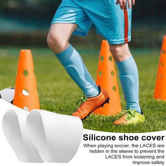 Soccer Lace Bands Youth Soccer Cleat Lace Cover Silicone Shoelaces Covers Sports Accessory for Football Baseball Shoes