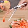 Shrimp Peeler Kitchen Appliances Portable Stainless Steel Shrimp Deveiner Lobster Practical Kitchen Supplies Fishing Knife Tools