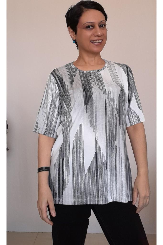 Женская стильная футболка большого размера с круглым вырезом, белая, черная, с рисунком, футболка из чесаного хлопка и вискозы