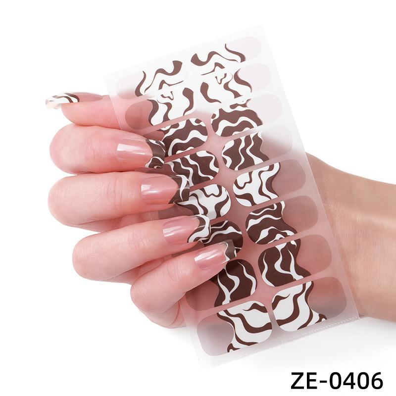 French Manicure Stickers Onion Pink Flame Simple Nail Stickers Manicure Stickers