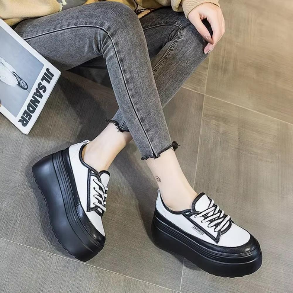 Sneakers Women 2024 Spring New Thick Sole Elevated Single Shoe Women's Leisure and Versatile Fashion Shoe Platform Womens Shoes