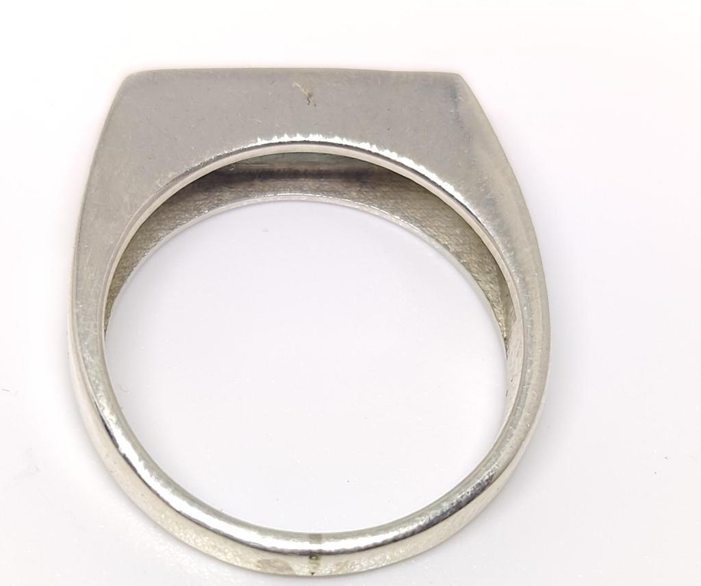 Кольцо-печатка с аквамарином, мужское женское кольцо, стерлинговое серебро 925 пробы, кольцо с драгоценным камнем, ювелирные изделия ручной работы, подарок партнеру