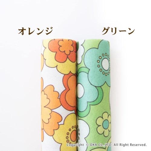 OKA Luance Cupboard Sheet, Approx. 30cm x 120cm, Green (Protection, Storage, Retro Showa Era Floral Pattern)