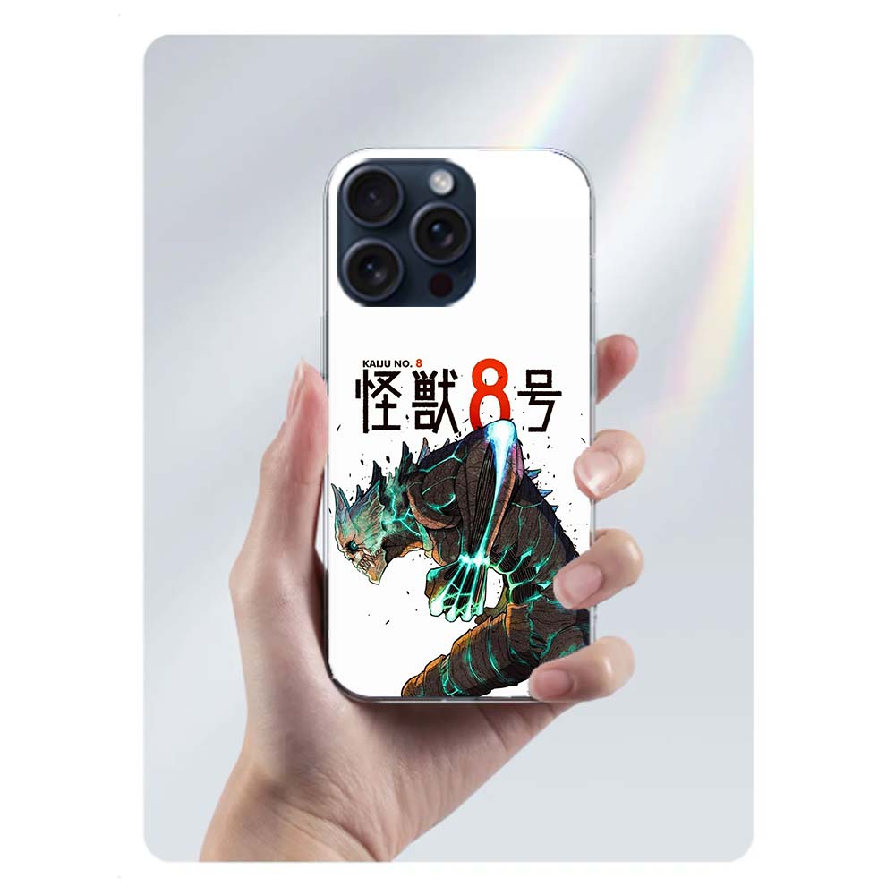 Кайдзю Нет. 8 Аниме Прозрачный Чехол Для Телефона Для Iphone 17 Air 16 Pro Max 15 Pro 14 Plus 17E 16E 11 13 12 Mini Чехлы Fundas Cell TPU