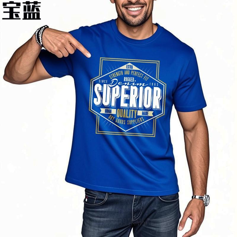 Unisex Summer For Men T Shirt Superior Denim Quality Since 1963 Rugged Strength Short Sleeve Relaxed Fit ONeck Tops