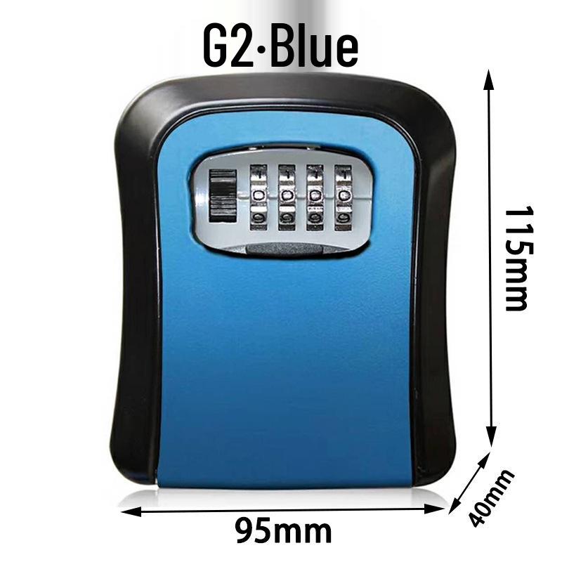 Temporary Key Storage Box for Construction Sites and Dorms with Anti-Theft Lock and Peephole