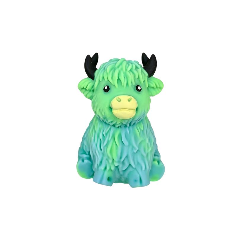 Squishy Maltose Sugar Cow Squeeze Toy Kawaii Cattle Stretchable Slow Rising Fidget Toy For Adults Stress Anxiety Relief Gifts