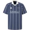 Adidas Striped Short Sleeve Polo Shirt Men Tops Ink-Blue Han-Jade-White JC5745
